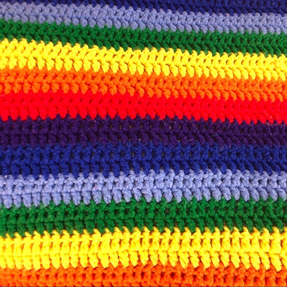 Handmade with ❤️ Crochet Rainbow Blanket OS - Picture 3 of 4